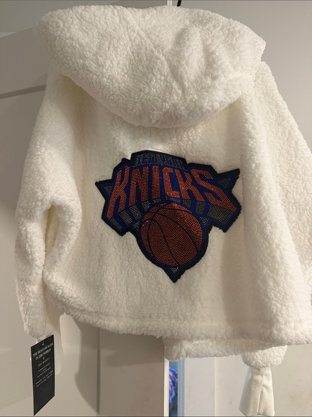 Jill Martin New York Knicks Blinged Out Sherpa Hoodie